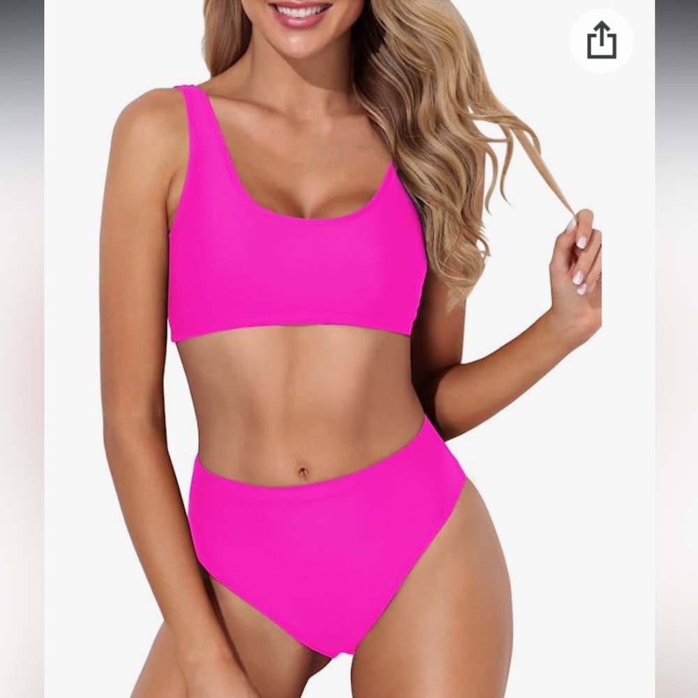 Neon pink, never been worn bikini.